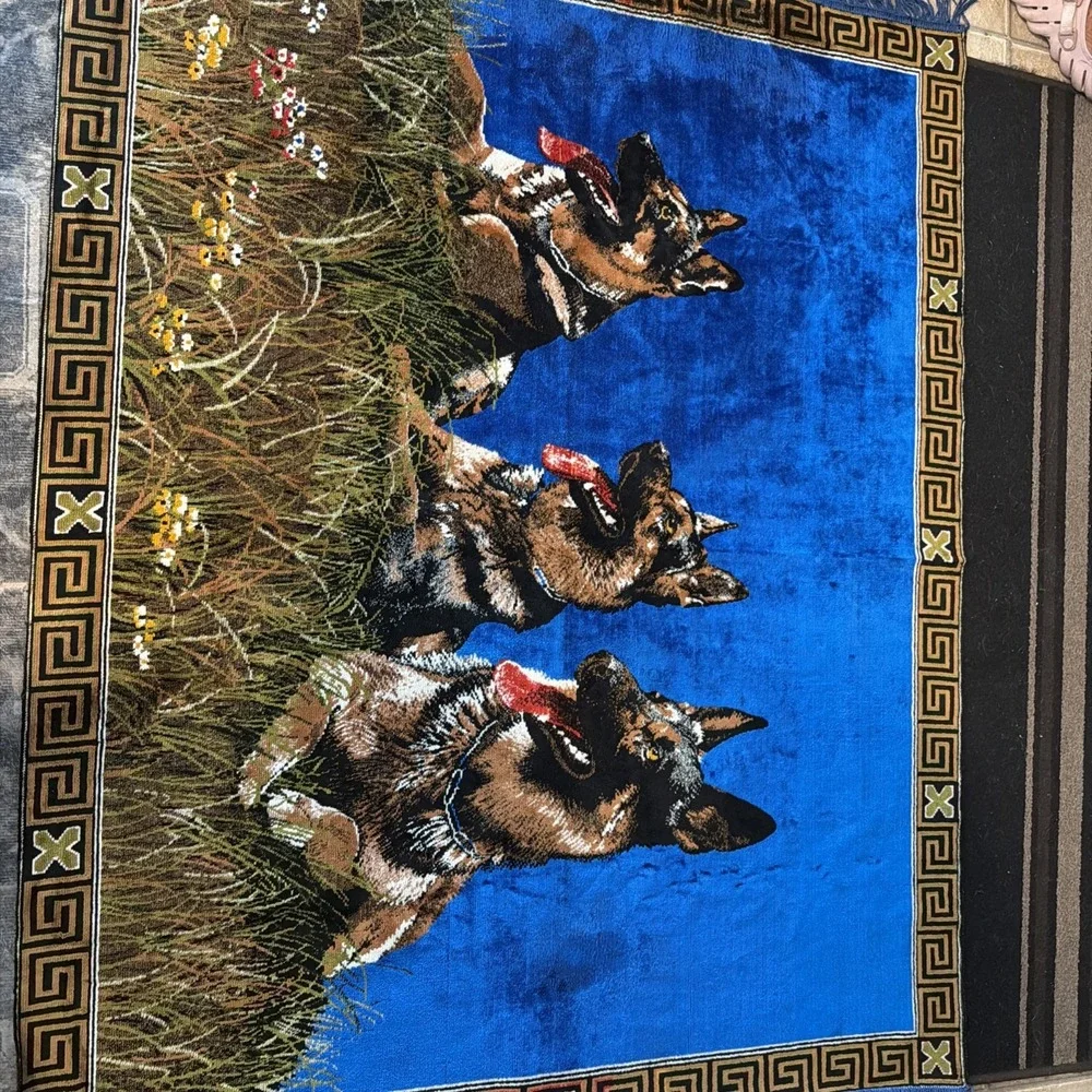 Wall Hanging Husky Police‎ Dog Classic Vintage 60x 49 Unique , Man Cave , Rare